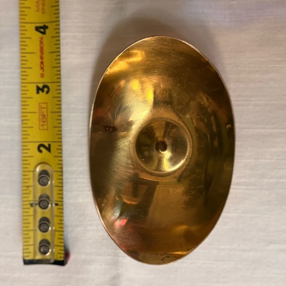 Vintage Pair Brass Candle Holders